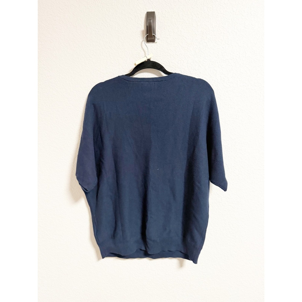 Quince Womens Lightweight Cotton Cashmere Link Stitch Dolman Sweater Large - Picture 3 of 6